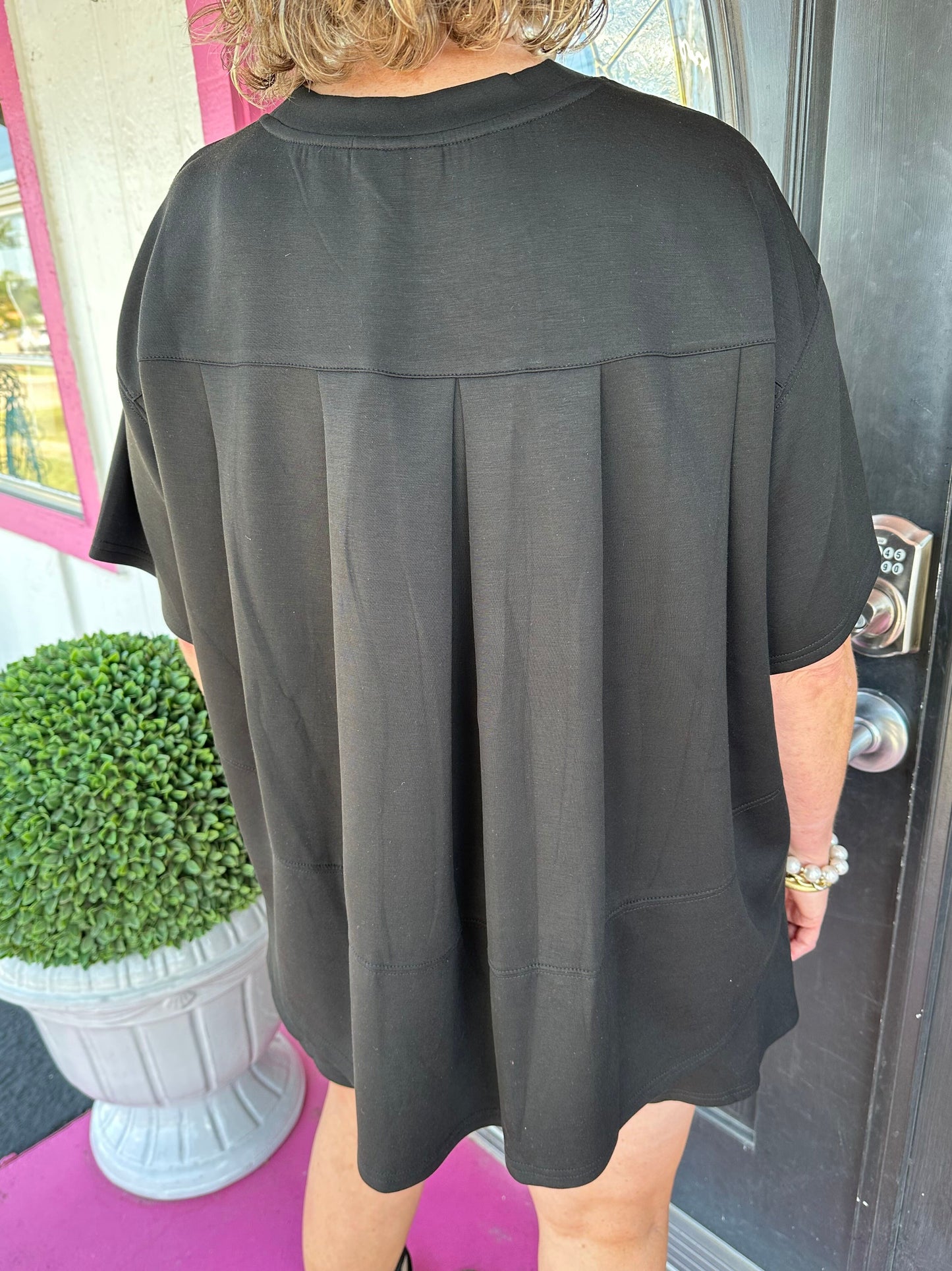 Black SS Pleated Skort Set