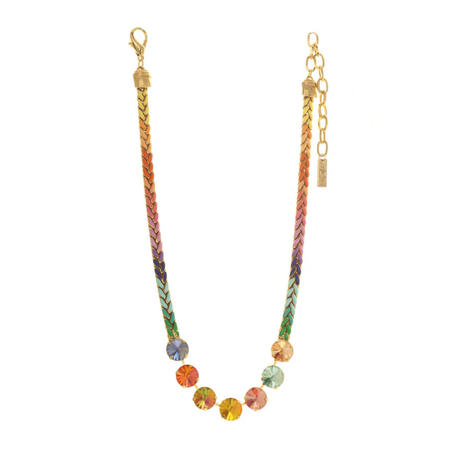 Stacy Rainbow Enamel Neckace