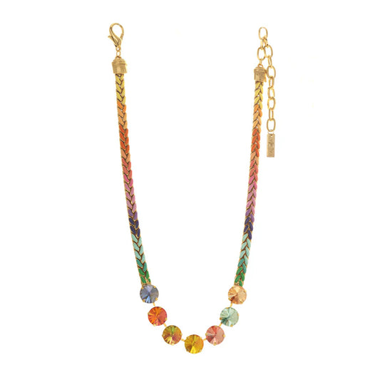 Stacy Rainbow Enamel Neckace