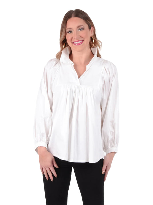 Stella White LS Top
