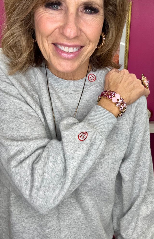 Grey Deserve Happy Sweatshirt