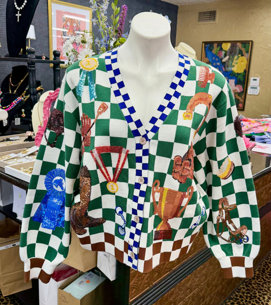 Checkered Derby Icon Cardigan