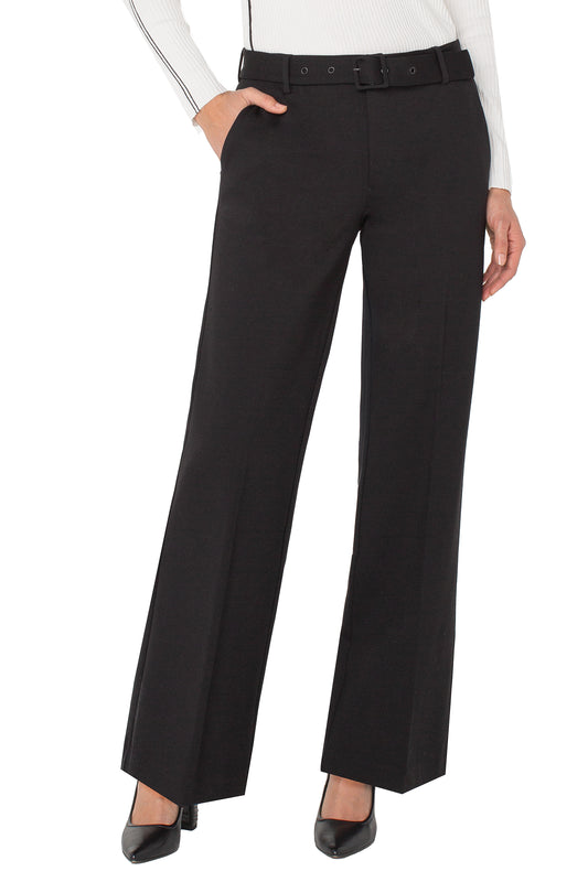 Black Kelsey Wide Belt Trouser
