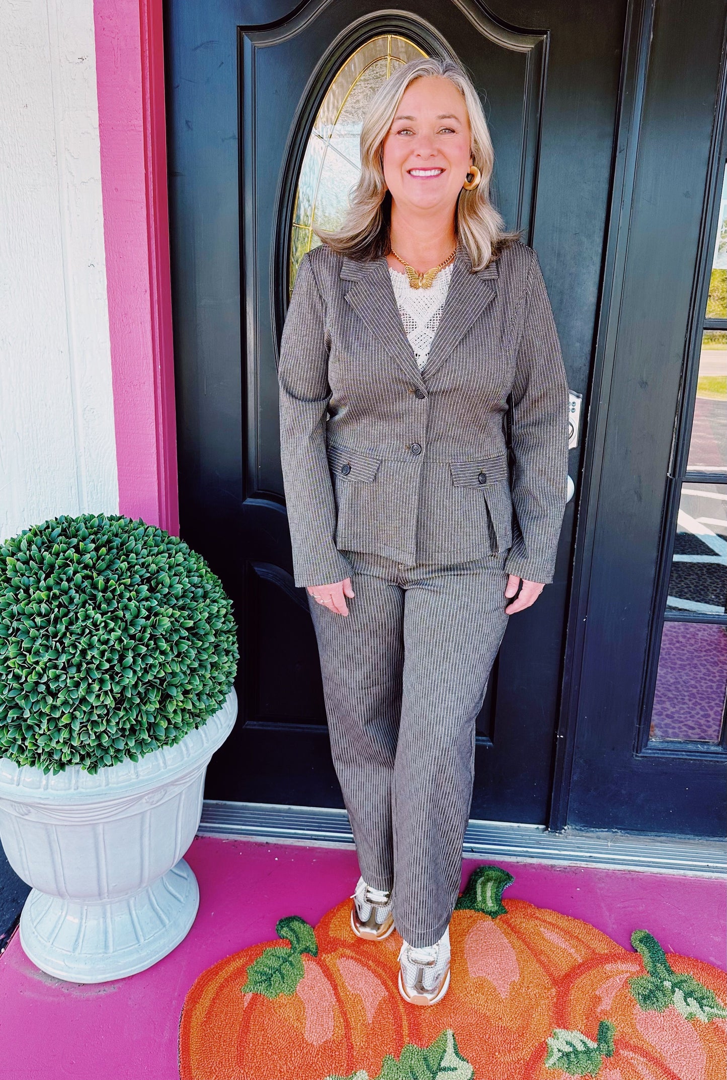 Camel Sand Peplum Blazer