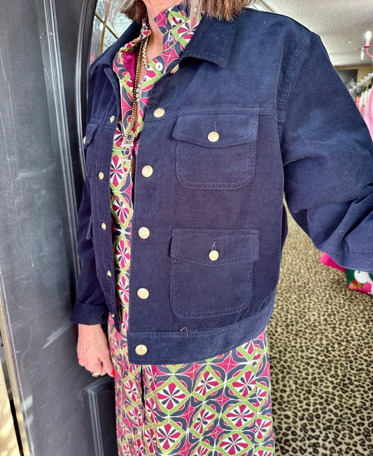 Montana Black Iris Gold Button Jacket