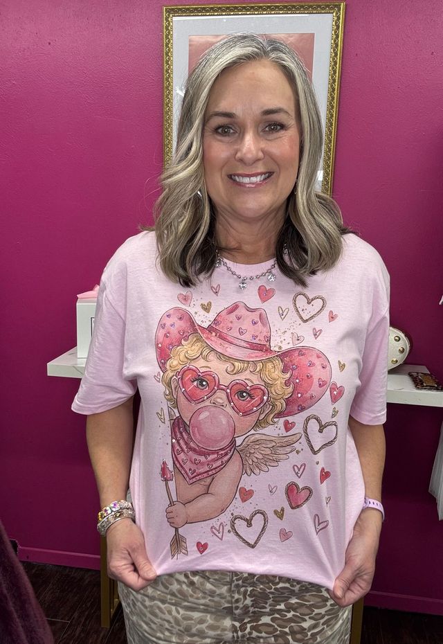 Bubble Blowing Cowgirl Tee
