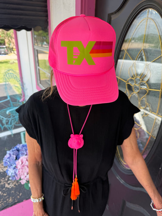 Texas Neon Pink Trucker Hat