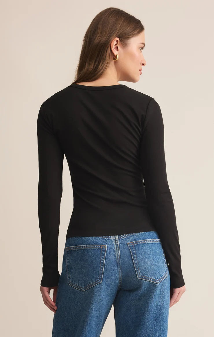 Second Skin Black LS Crew